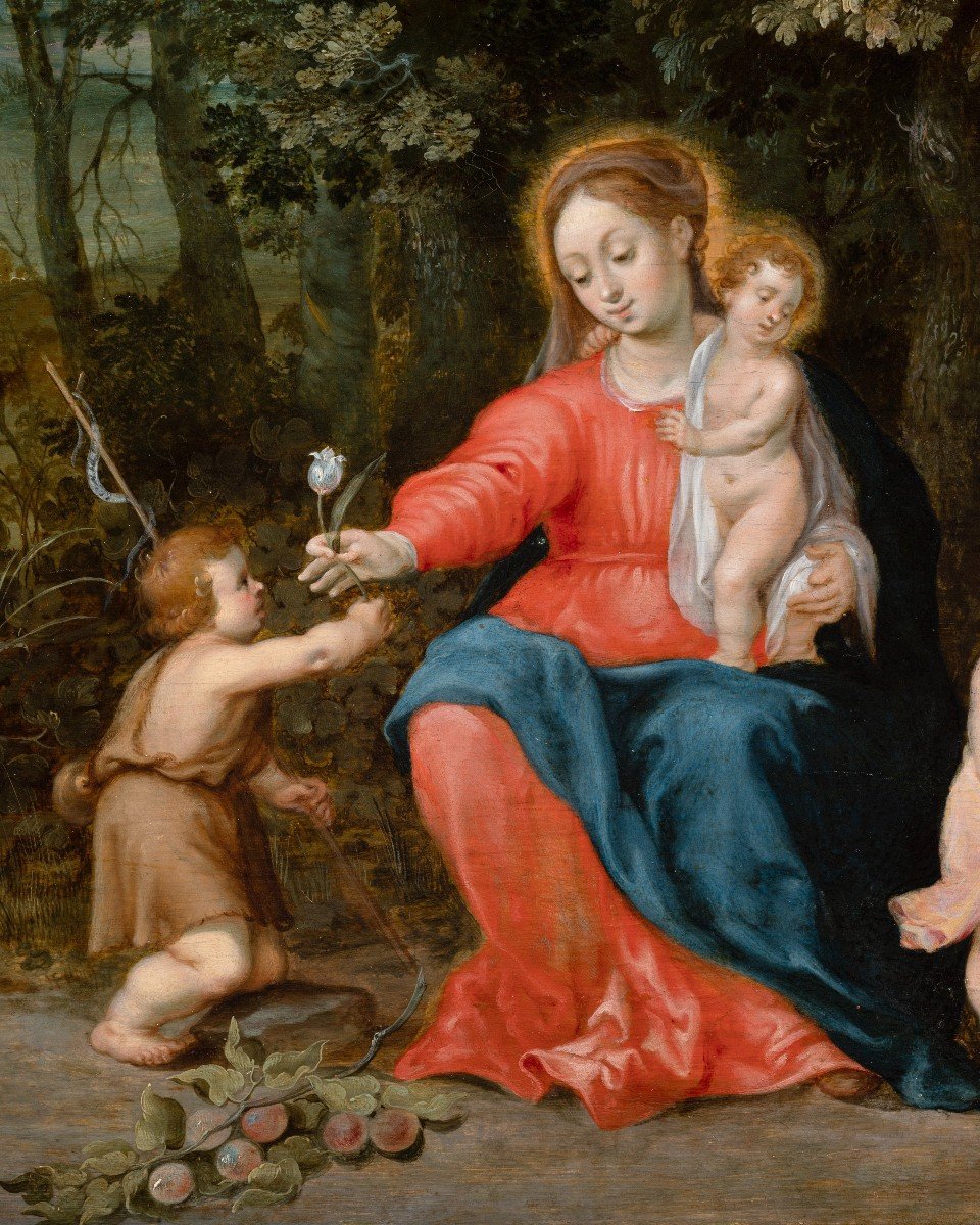 Atelier De Jan Bruegel Le Jeune & Hendrick Van Balen – La Vierge à L’enfant, Début Du XVIIème-photo-6