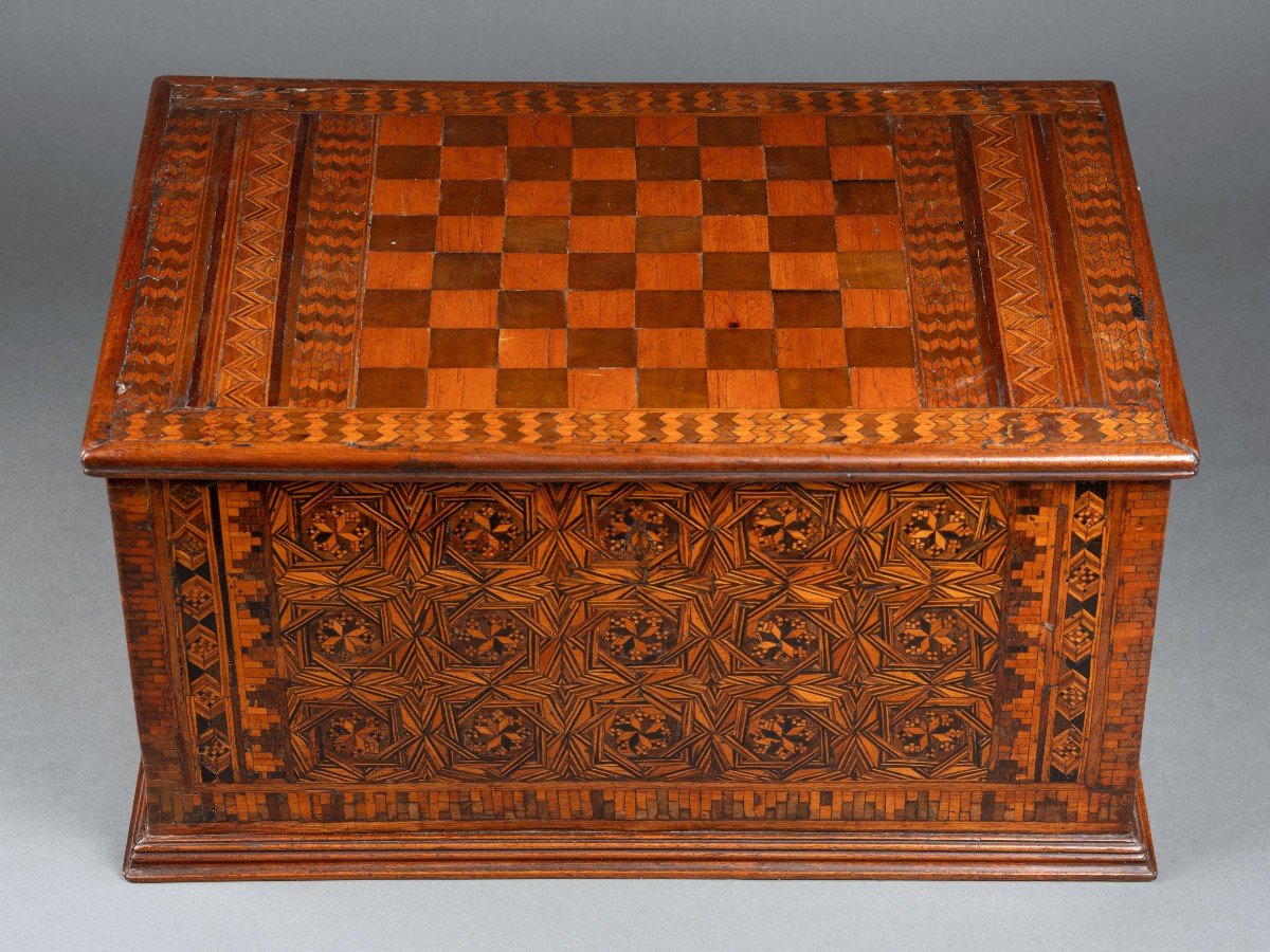 Coffret à écrire Aux Incrustations "Intarsia", Florence Fin Du XVème, Renaissance Italienne-photo-6