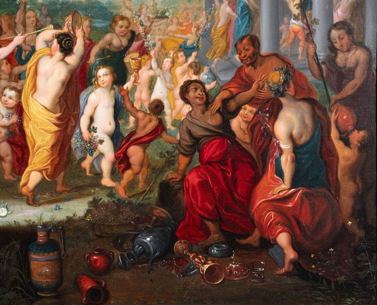 The Triumph Of The Infant Bacchus, Workshop Of Hendrick Van Balen, Antwerp, C.1630-photo-2