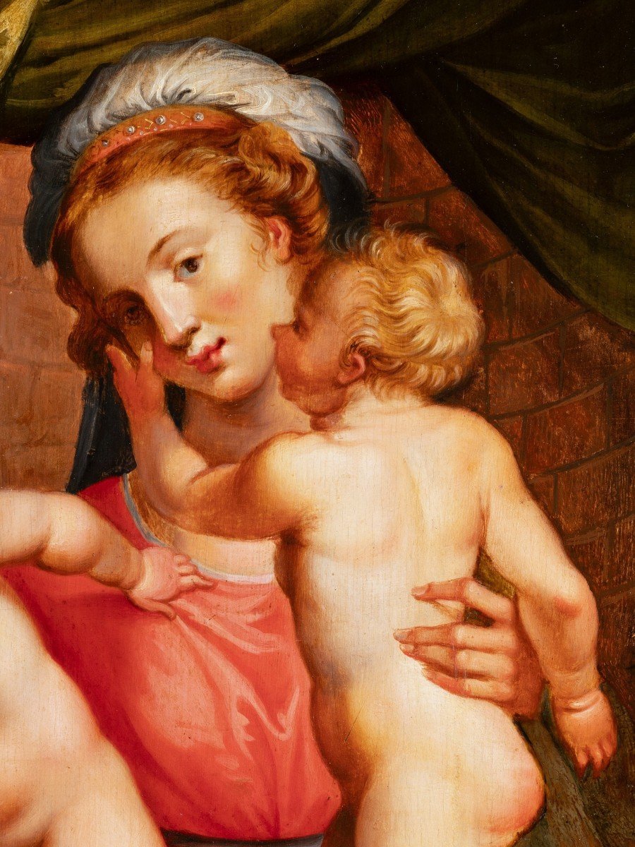 Allégorie De La Charité - Disciple De Lambert Lombard (1505-1566) -ecole Flamande Du XVIème -photo-3