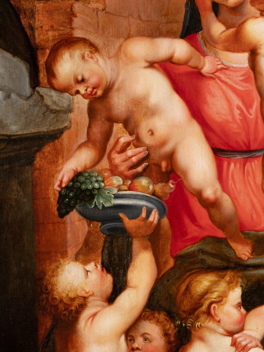 Allégorie De La Charité - Disciple De Lambert Lombard (1505-1566) -ecole Flamande Du XVIème -photo-4