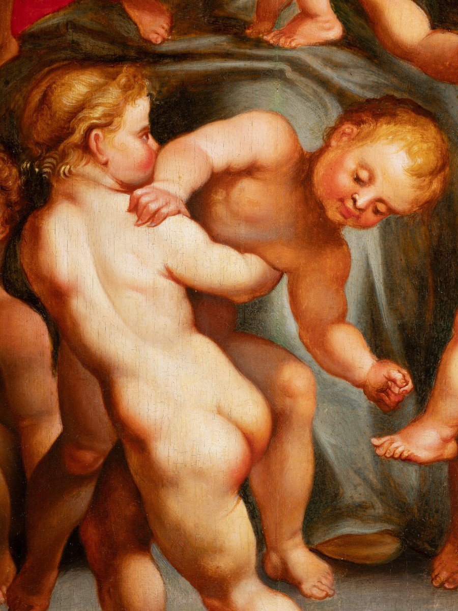 Allégorie De La Charité - Disciple De Lambert Lombard (1505-1566) -ecole Flamande Du XVIème -photo-6