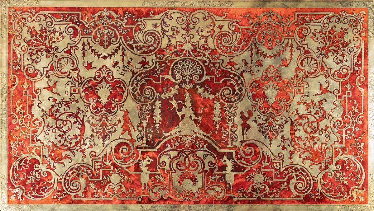Bureau Mazarin En Marqueterie D’écaille Et De Laiton, époque Louis XIV, attr. à Nicolas Sageot-photo-4