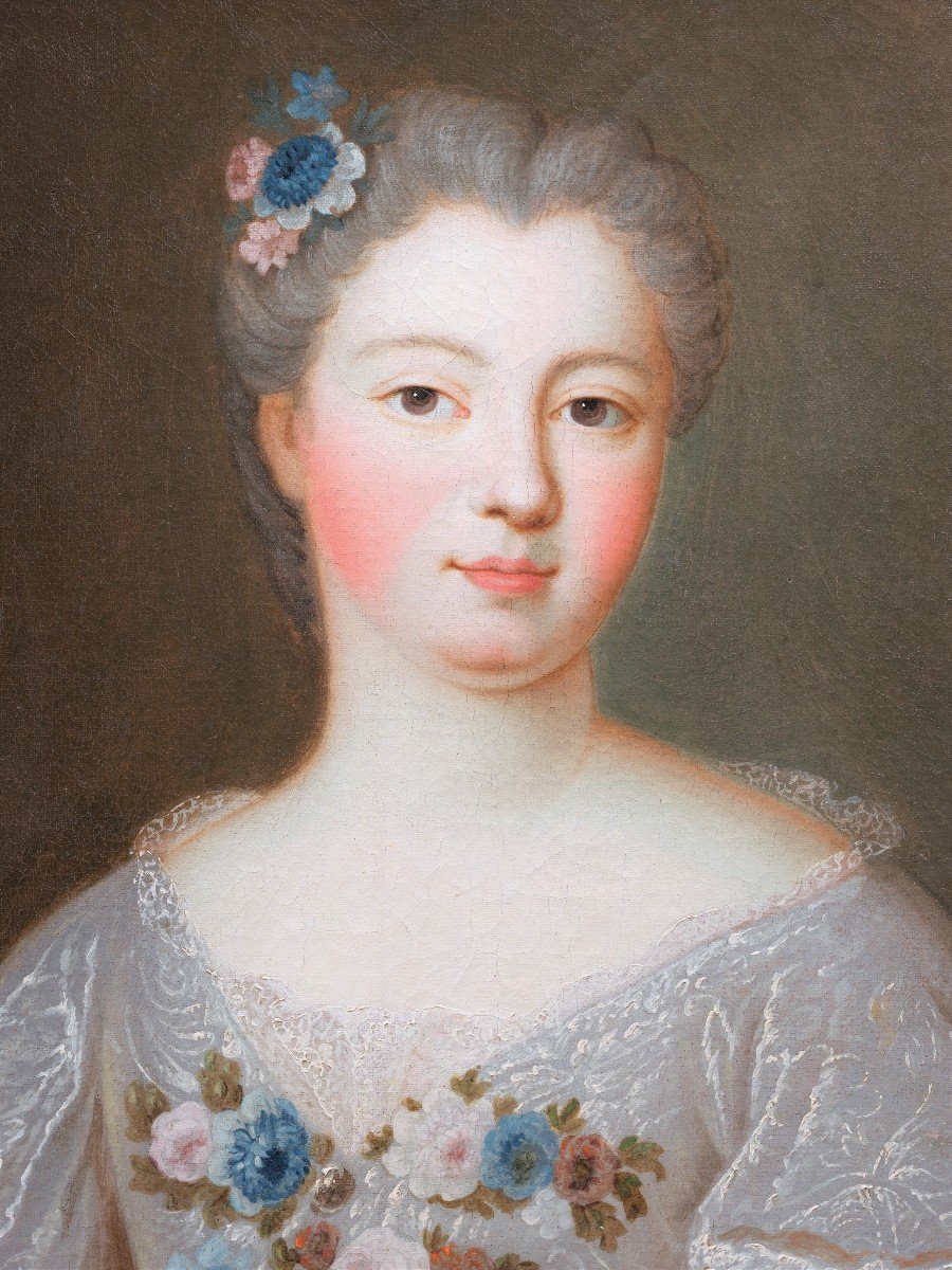 Marie-anne De Bourbon-condé As Flora, Workshop Of Pierre Gobert, Circa 1715-photo-1