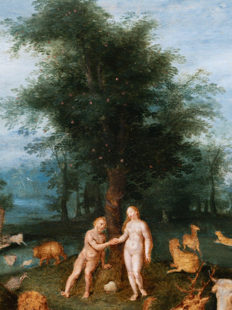 Adam And Eve In Paradise, Studio Of Jan Brueghel The Younger (1601-1678), 17th Century Antwerp -photo-4