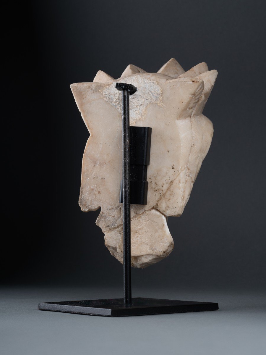 A 15th Century Nottingham Alabaster Head Of A Virgin-photo-1