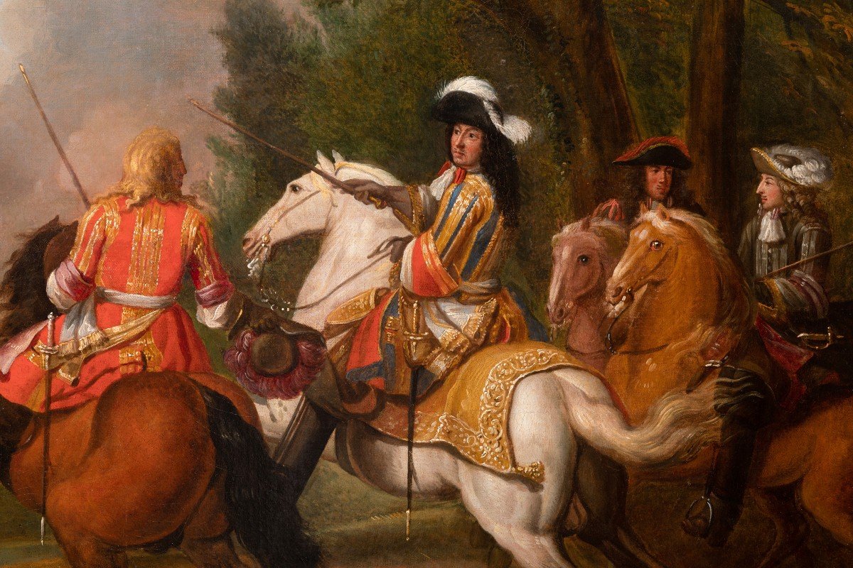 Louis XIV At The Canal At Bruges - Studio A. F. Van Der Meulen (1632-1690)-photo-4