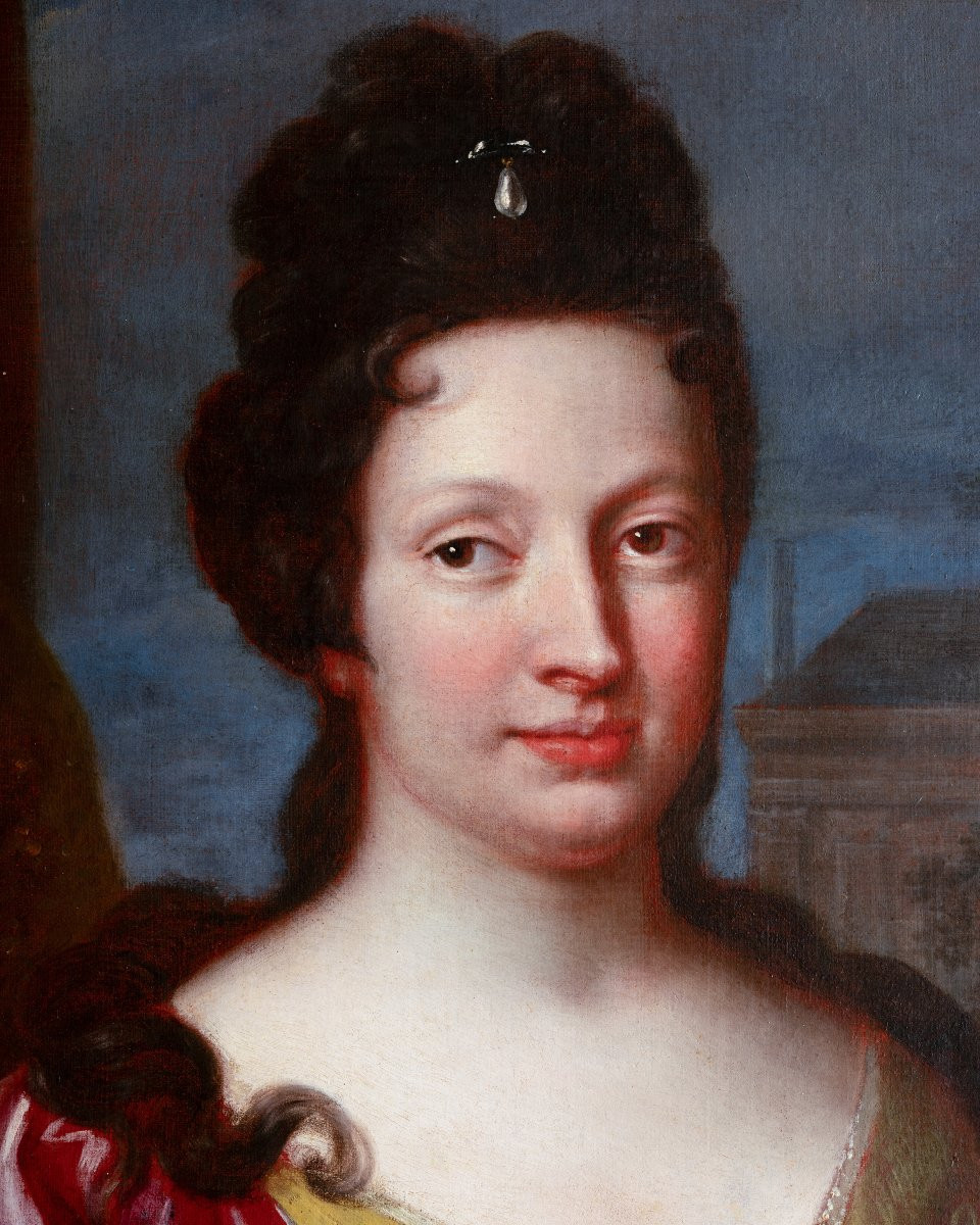 Portrait Of The Princess Of Conti - Attributed To Louis Ferdinand The Younger (1648-1717)-photo-6