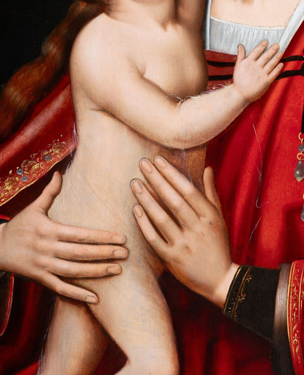 Vierge à l’enfant, atelier d’Adriaen Isenbrant (1480–1551), Bruges, XVIème siècle-photo-2