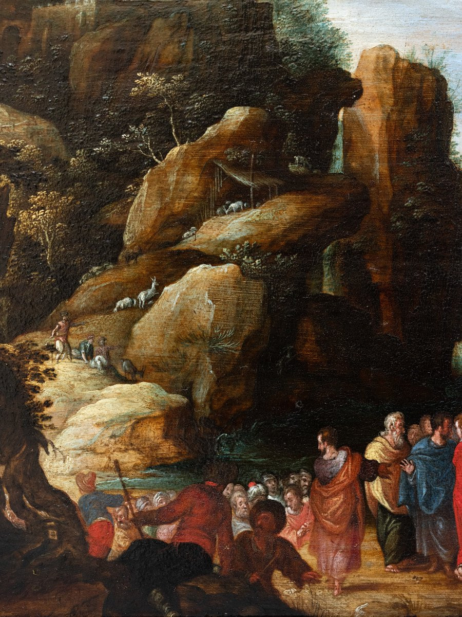Coastal Landscape With Christ, Circle Of Paul Bril (1554-1626), 17th Century Antwerp School-photo-3