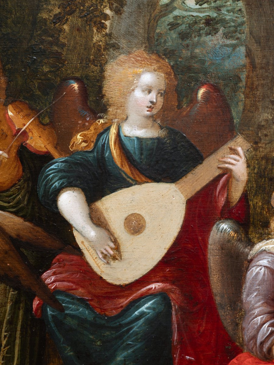 Madonna And Child With Angels, Attributed To L. De Caullery & A. Govaerts-photo-5