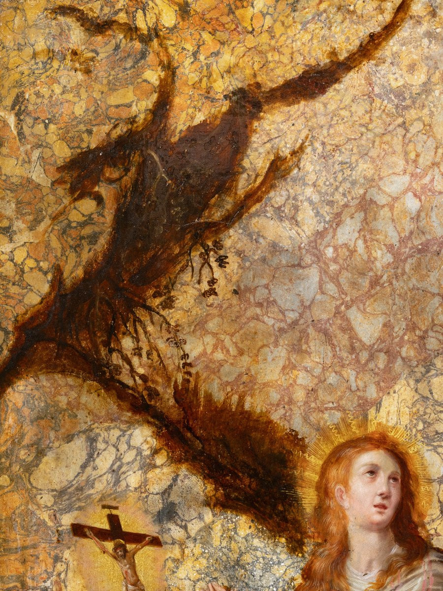 Marie-Madeleine pénitente, école de Prague, époque XVIIème siècle-photo-6