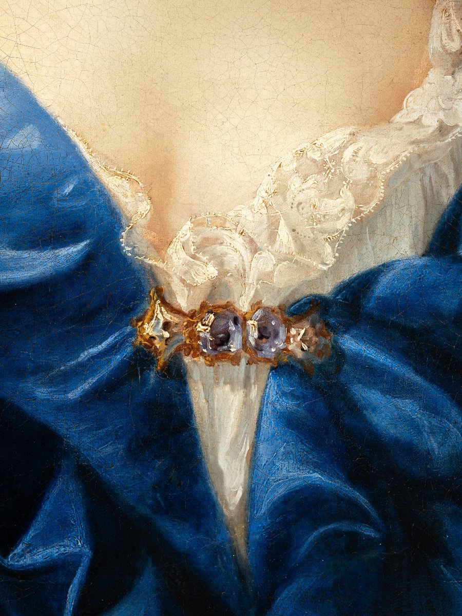 Portrait de da Marquise de Montespan, par François de Troy, vers 1675, Ecole Française du XVIIè-photo-4