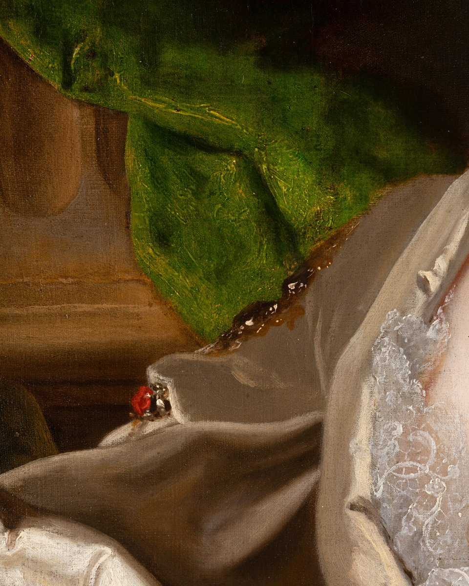 Portrait de la Baronne de Prangins par Nicolas de Largillièrre, Paris, vers 1715, XVIIIème -photo-4