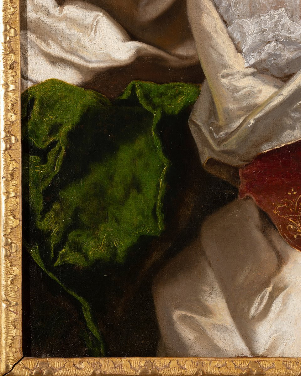 Portrait de la Baronne de Prangins par Nicolas de Largillièrre, Paris, vers 1715, XVIIIème -photo-8