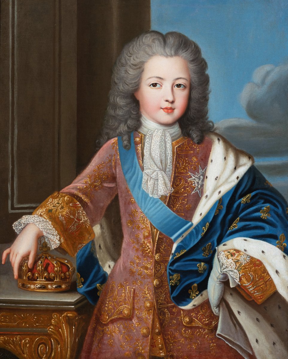 Portrait de Louis XV à l’âge de 10 ans, atelier de Pierre Gobert (1662-1744), XVIIIème siècle-photo-2
