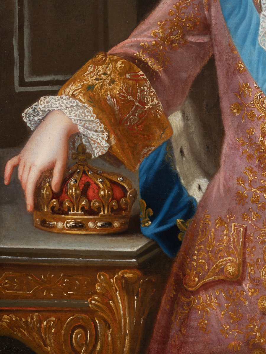 Portrait de Louis XV à l’âge de 10 ans, atelier de Pierre Gobert (1662-1744), XVIIIème siècle-photo-4