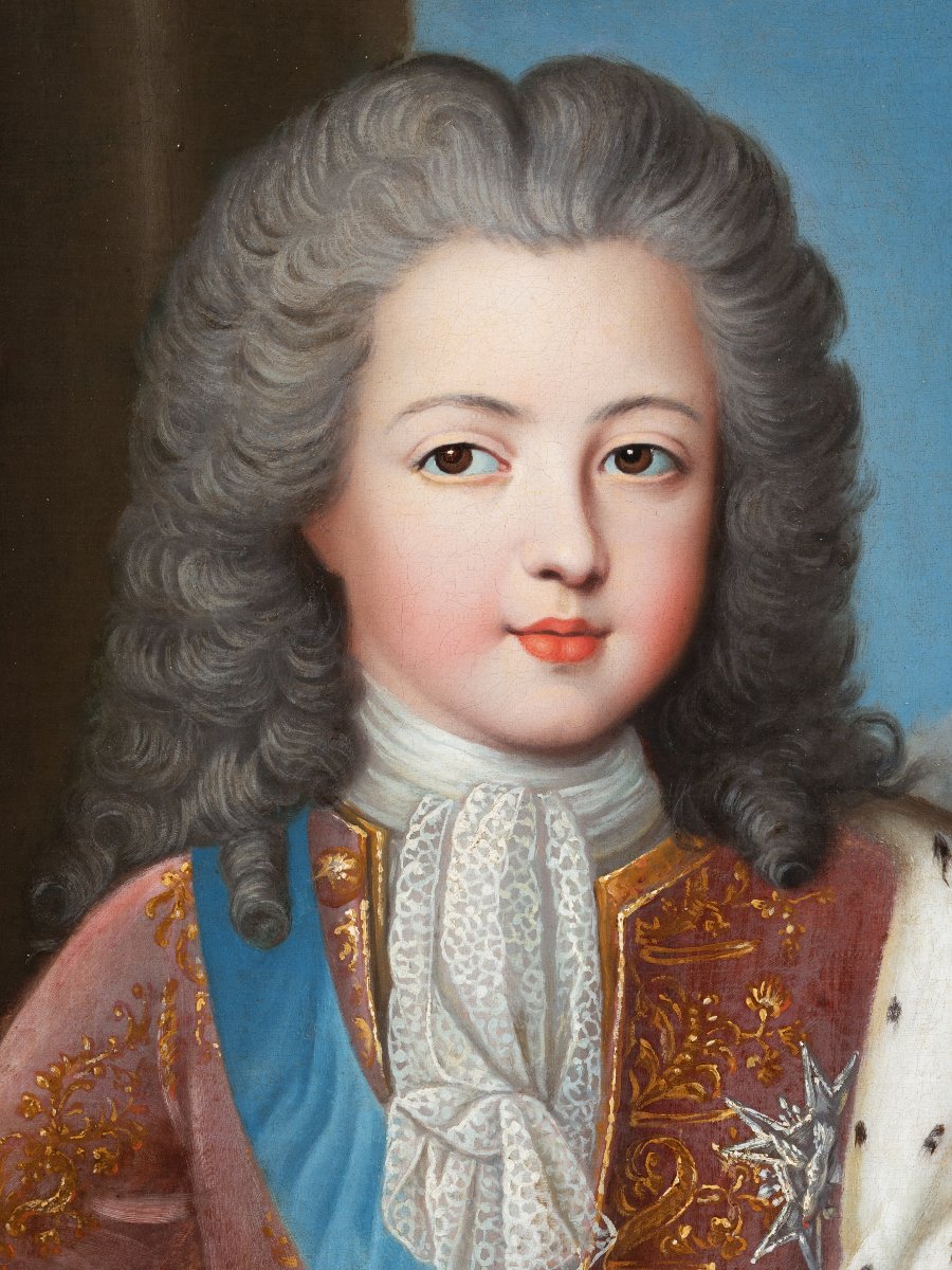 Portrait de Louis XV à l’âge de 10 ans, atelier de Pierre Gobert (1662-1744), XVIIIème siècle-photo-3