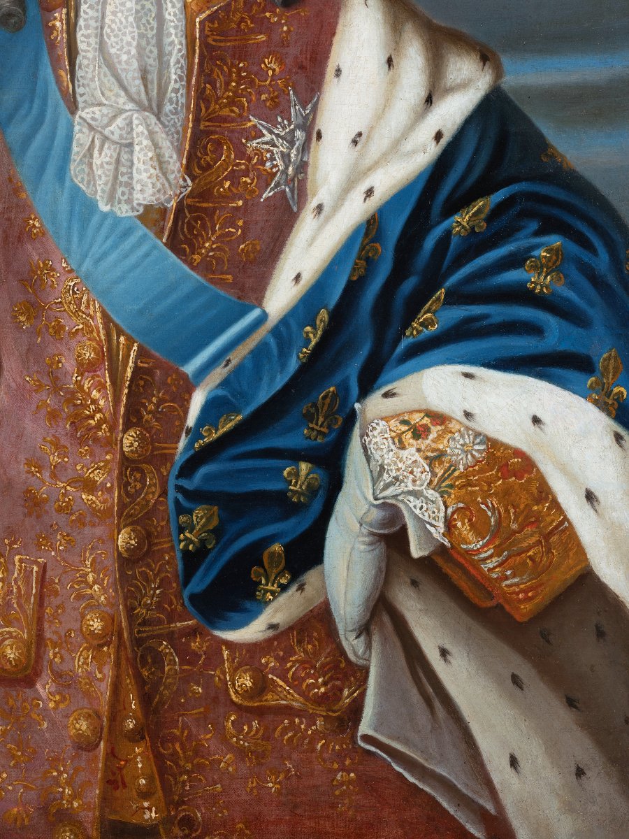 Portrait de Louis XV à l’âge de 10 ans, atelier de Pierre Gobert (1662-1744), XVIIIème siècle-photo-5