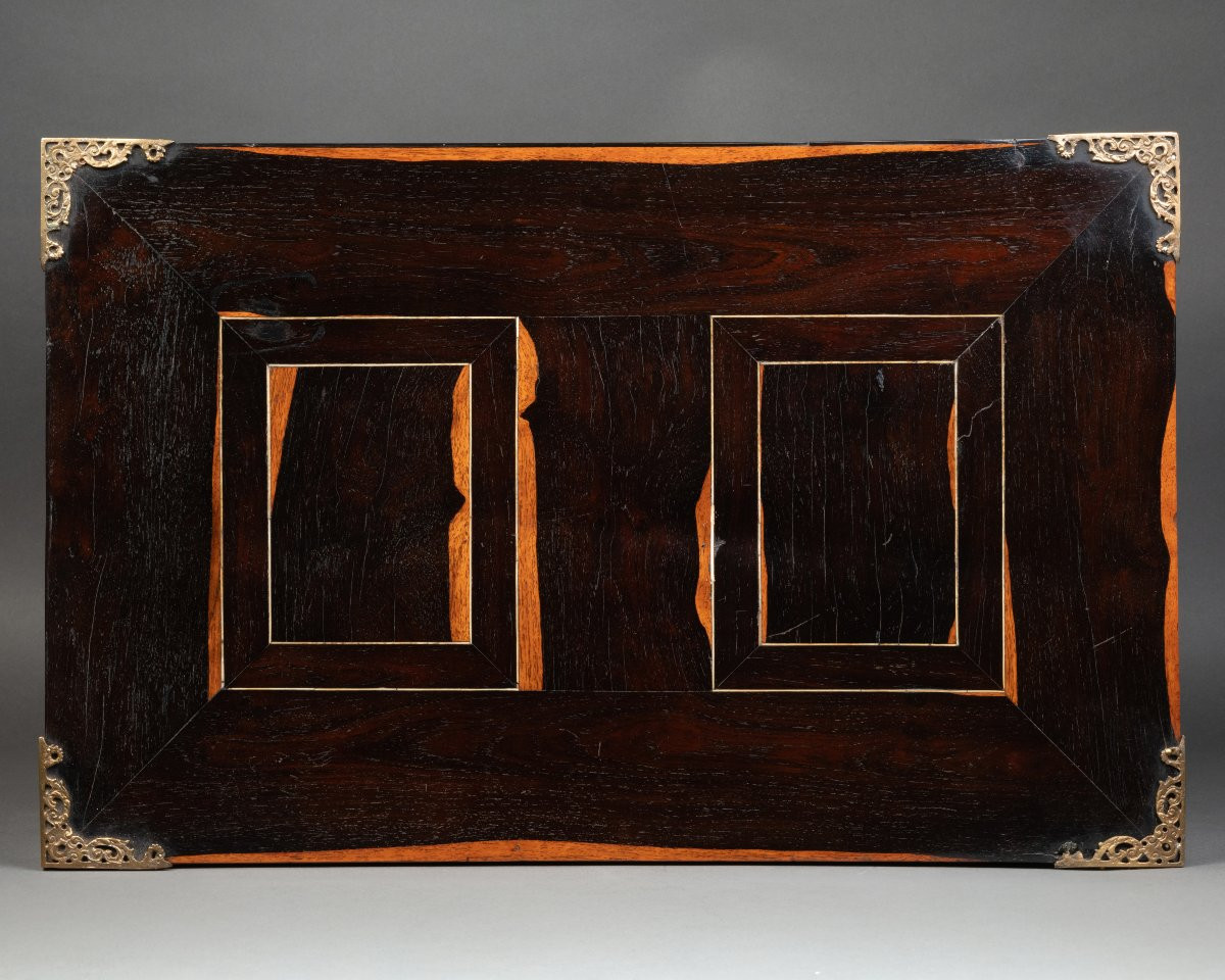 A 17th Century Italian (lombardy) Ebony And Ivory Inlaid Cabinet-photo-8