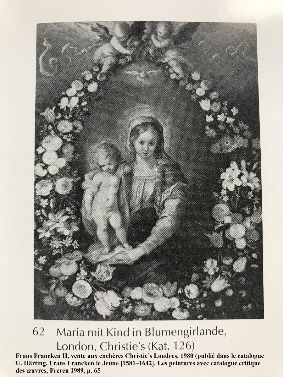 Virgin And Child In A Garland Of Flowers - Studio Of Frans Francken Ii-photo-7
