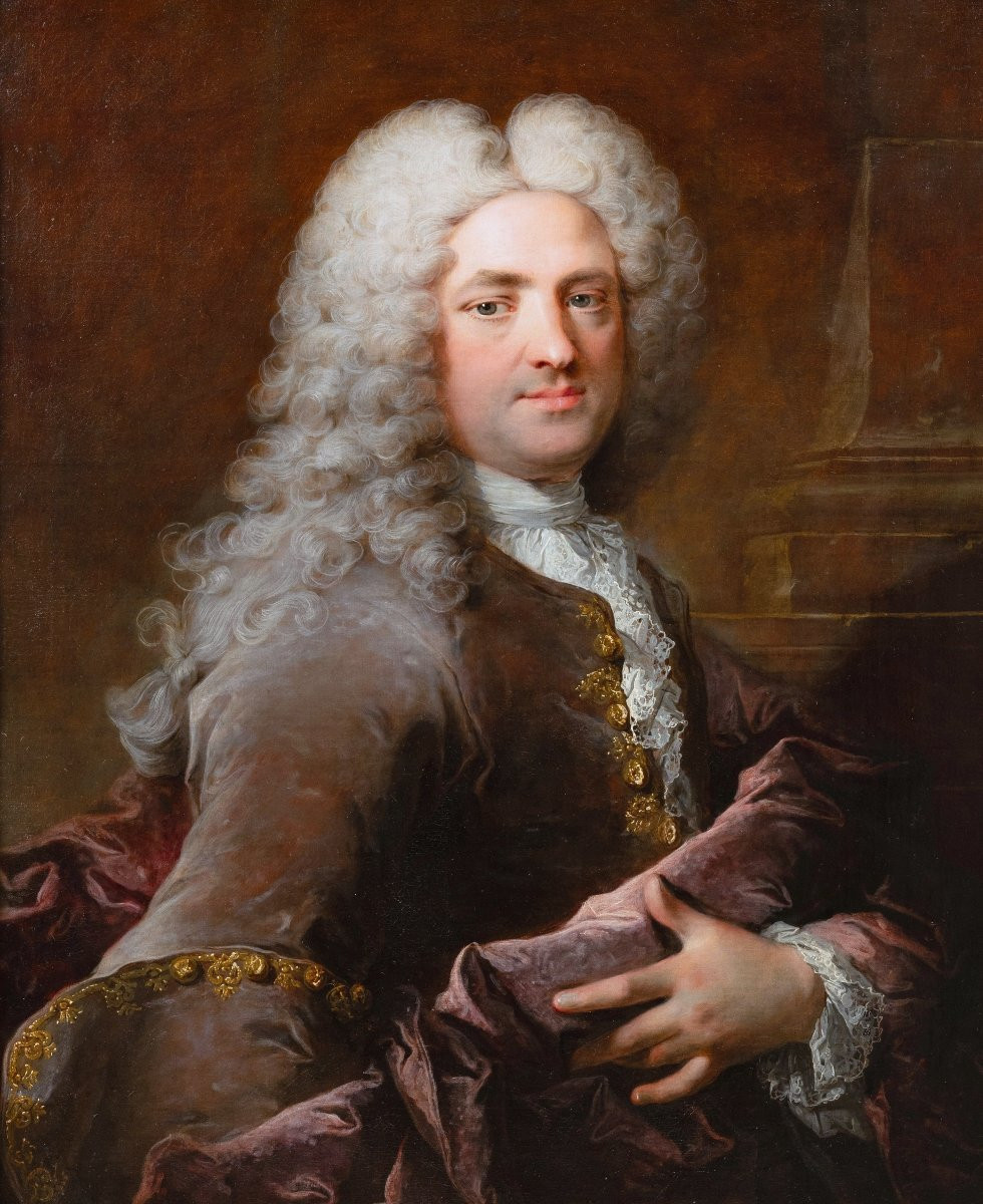 Portrait d’un gentilhomme - Robert Le Vrac Tournières (1667-1752), Paris, vers 1725, XVIIIème-photo-4