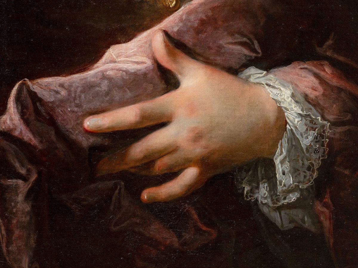 Portrait d’un gentilhomme - Robert Le Vrac Tournières (1667-1752), Paris, vers 1725, XVIIIème-photo-2