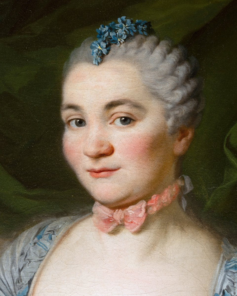 Portrait Of A Lady With Her Son, Studio Of François Hubert Drouais, Circa 1760, 18th Century-photo-5