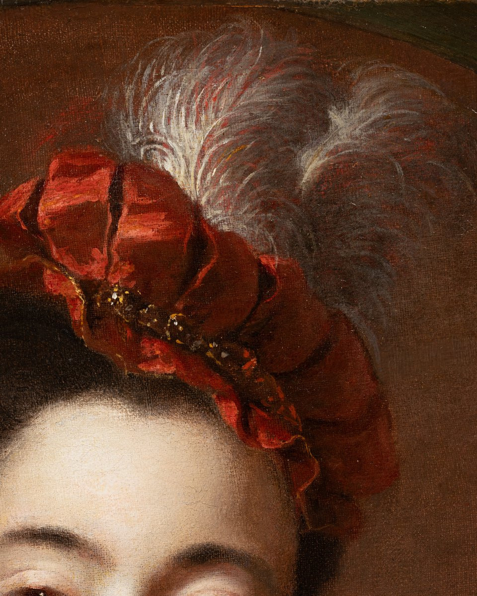 Portrait Of A Lady In A Masquerade Costume, Signed François De Troy, Circa 1715-1720-photo-2
