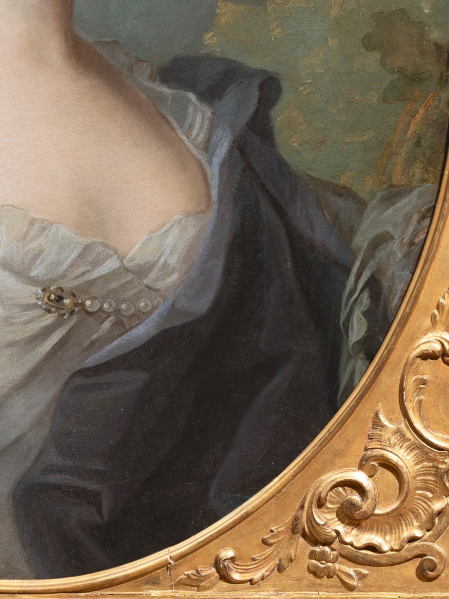 Hortense-Félicité de Mailly-Nesle, atelier de Jean-Marc Nattier, Paris, vers 1740, XVIIIème siè-photo-1