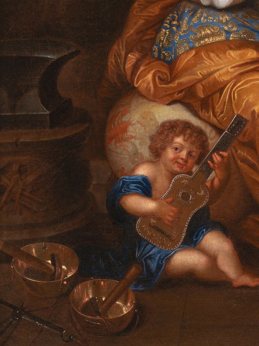 Portrait Of Marquise De Montespan, Studio Of Caspar Netscher, 17th Century-photo-4