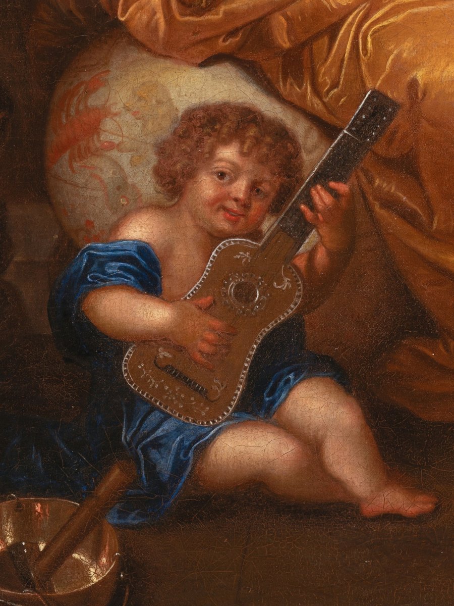 Portrait Of Marquise De Montespan, Studio Of Caspar Netscher, 17th Century-photo-1