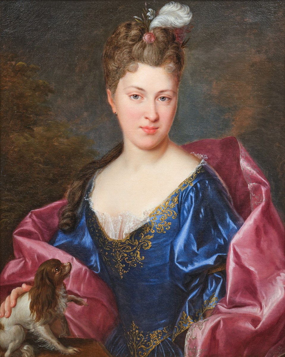 Portrait d’une aristocrate, attribué à Alexis Simon Belle (1674-1734), début du XVIIIème-photo-2