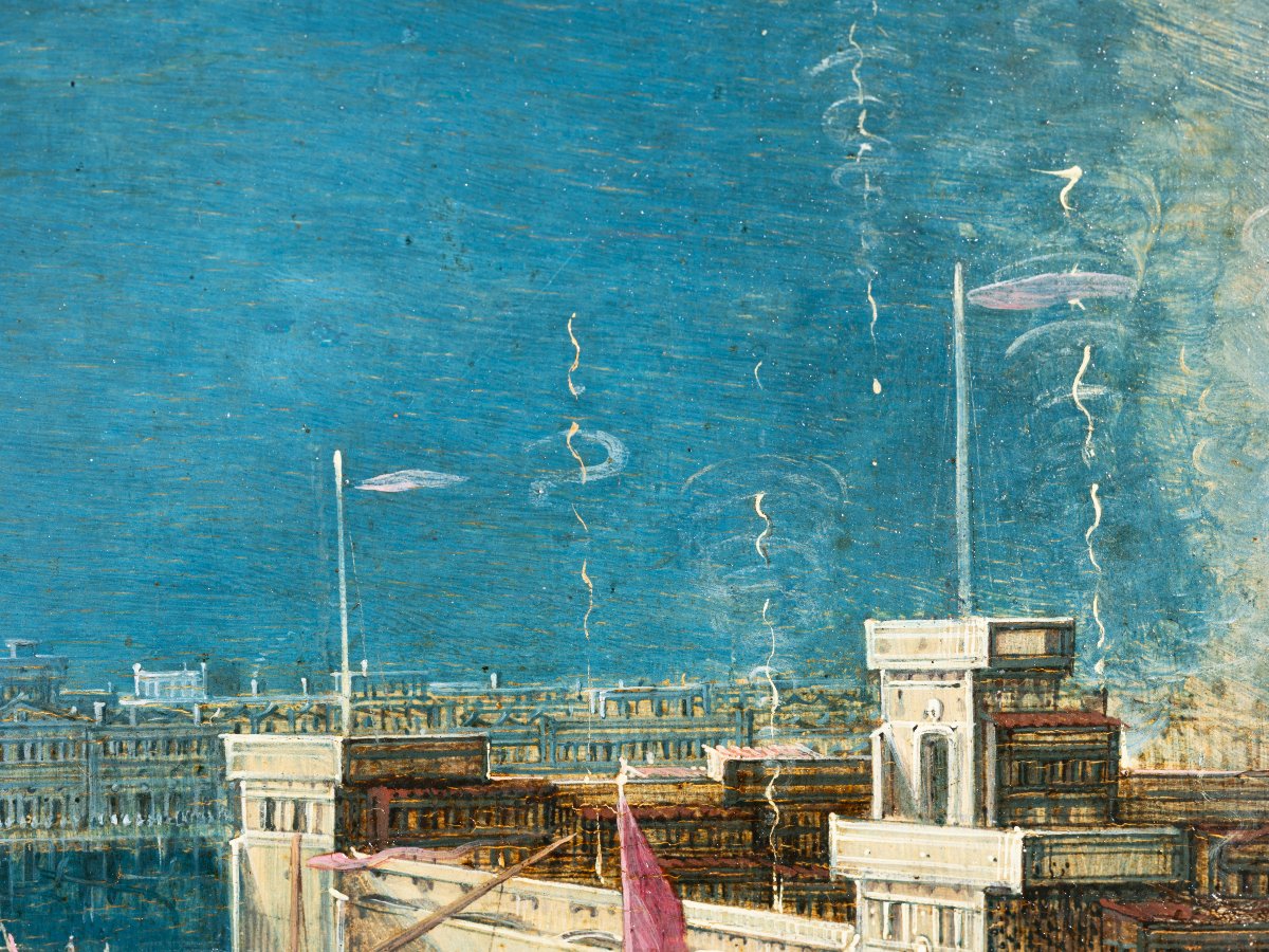 Fête de l’Ascension à Venise, Louis de Caullery, école Flamande du XVIIème, huile sur panneau-photo-3