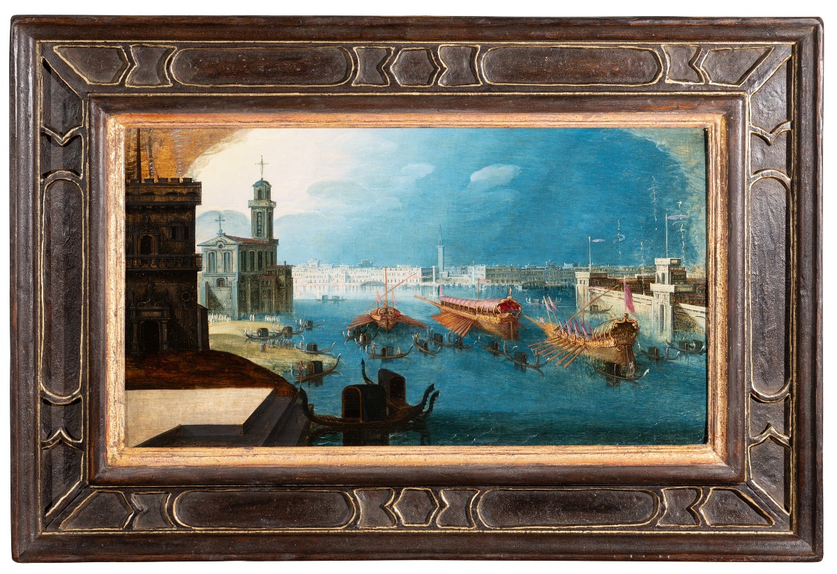 Fête de l’Ascension à Venise, Louis de Caullery, école Flamande du XVIIème, huile sur panneau