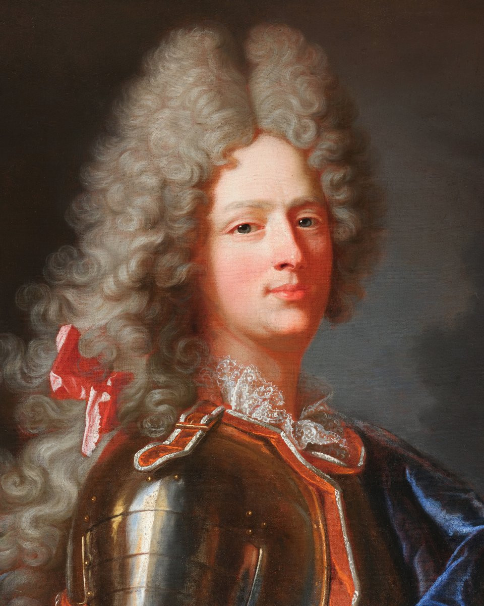 Portrait Of An Officer, Hyacinthe Rigaud & Studio, 18th French School-photo-2