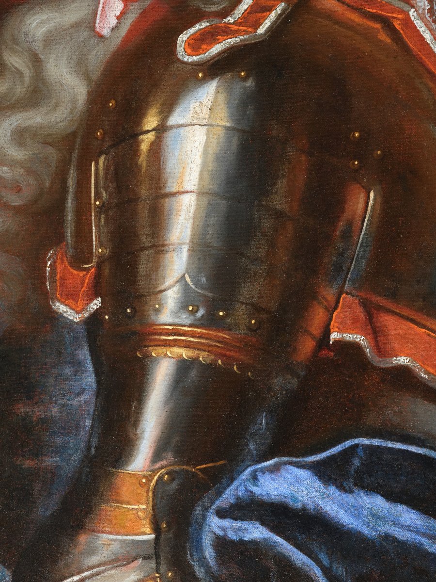 Portrait Of An Officer, Hyacinthe Rigaud & Studio, 18th French School-photo-3