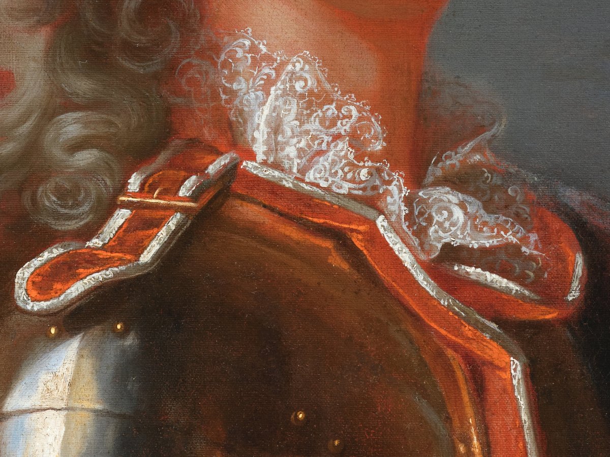 Portrait Of An Officer, Hyacinthe Rigaud & Studio, 18th French School-photo-5