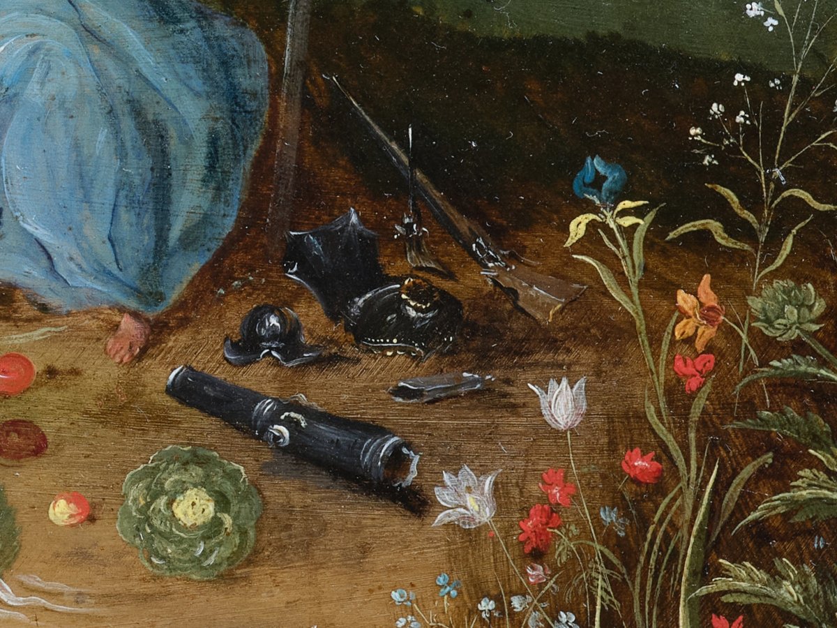 Allégorie des Quatre Éléments, atelier de Jan Brueghel le Jeune, huile sur cuivre, Anvers XVIIe-photo-2