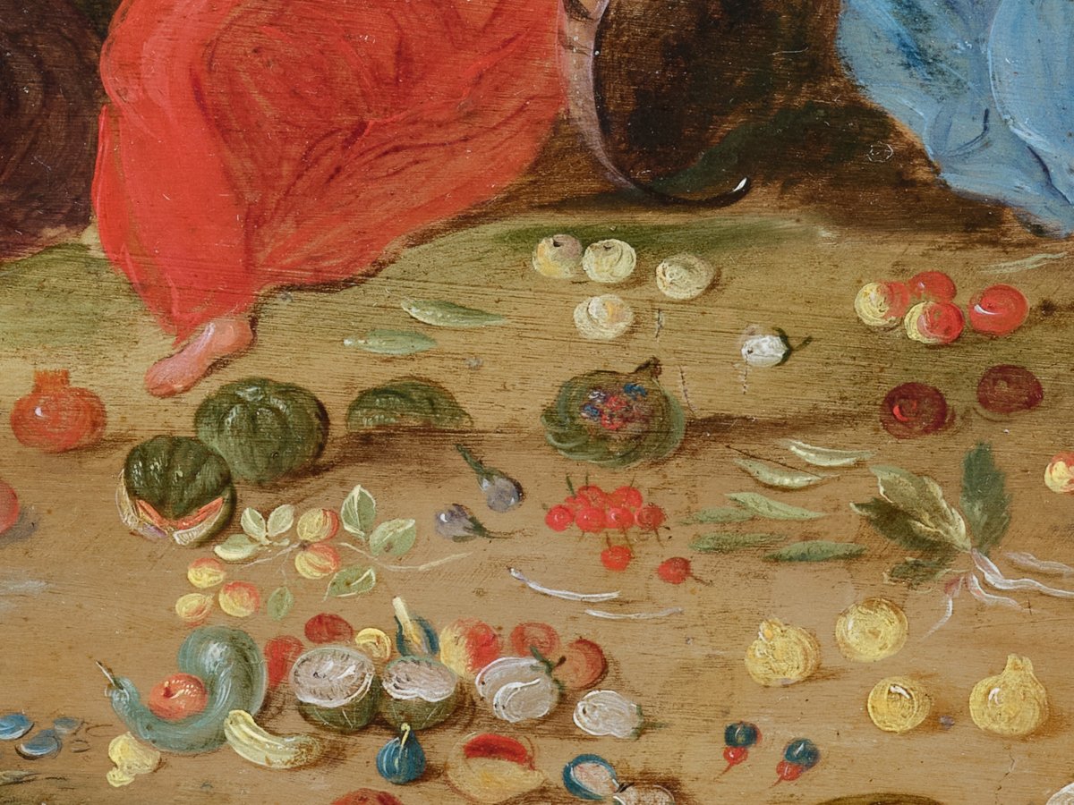 Allégorie des Quatre Éléments, atelier de Jan Brueghel le Jeune, huile sur cuivre, Anvers XVIIe-photo-5
