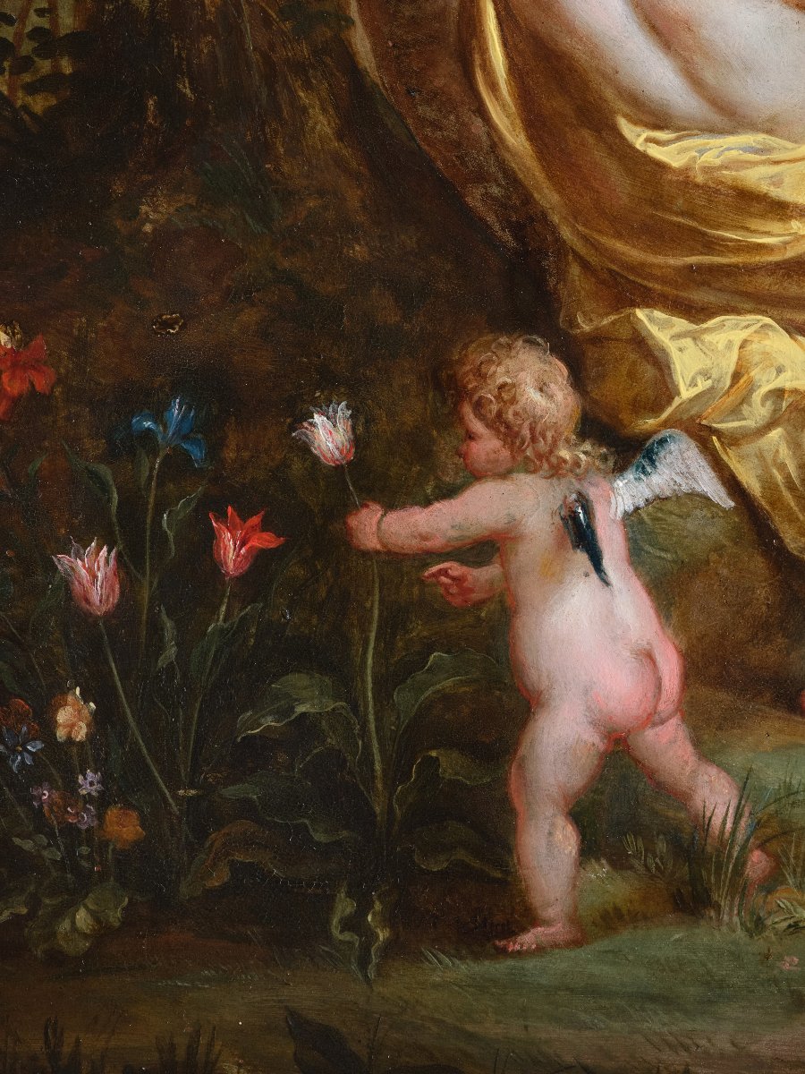 Allégorie de l’été, atelier de Hendrick Van Balen, huile sur cuivre, Anvers, XVIIe siècle-photo-1