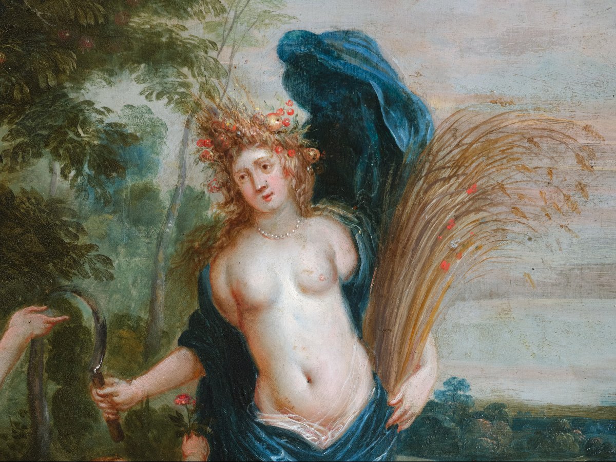 Allégorie de l’été, atelier de Hendrick Van Balen, huile sur cuivre, Anvers, XVIIe siècle-photo-3