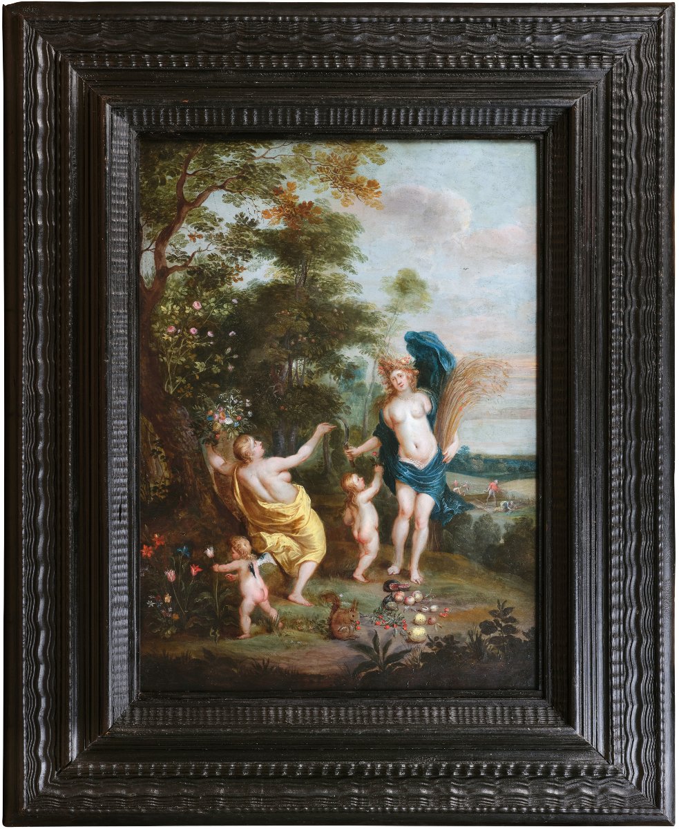 Allégorie de l’été, atelier de Hendrick Van Balen, huile sur cuivre, Anvers, XVIIe siècle