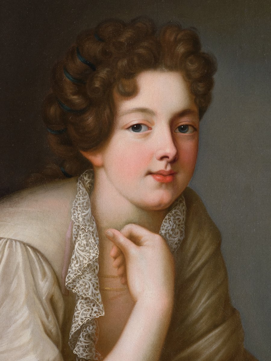 Portrait de la duchesse d'Humières, école française du XVIIe vers 1685-photo-3