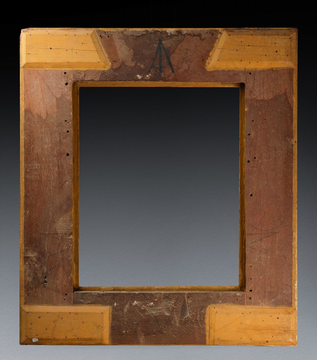 French 17th C. Carved And Giltwood Frame With Grapevine Motif-photo-1