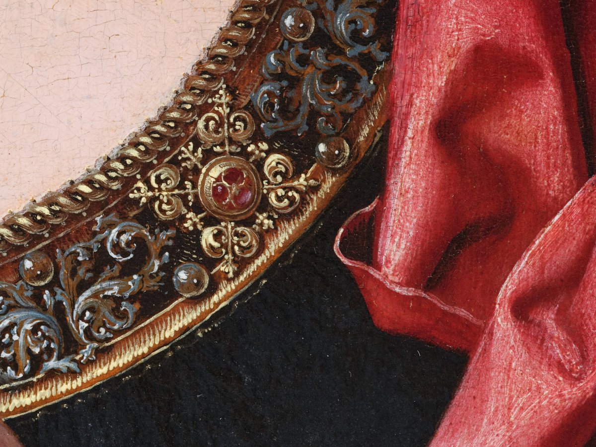Virgin With Child, Studio Of Jan Gossaert (1478-1532), Antwerp 16th Century-photo-8