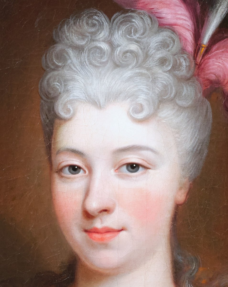 Portrait de la comtesse de Hombourg, atelier de Nicolas de Largillièrre, début XVIIIème-photo-1