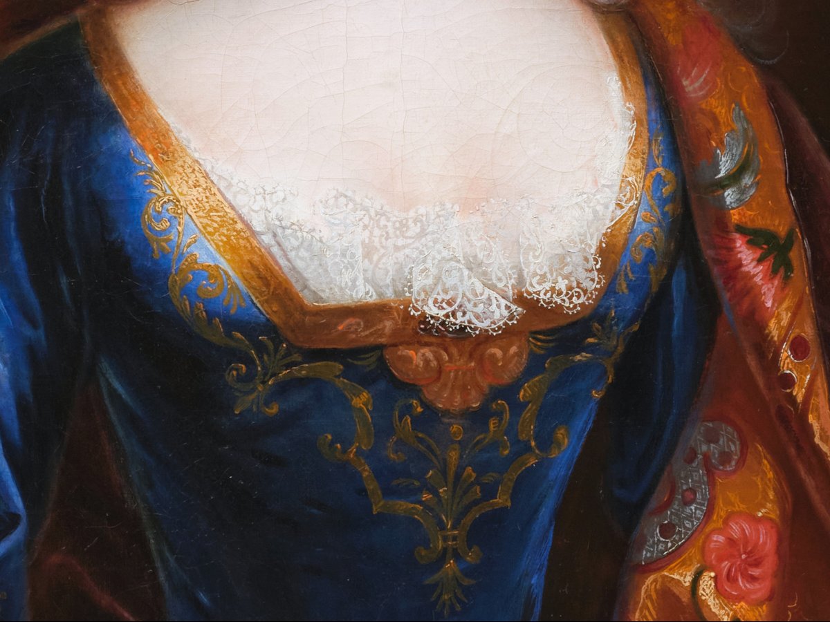 Portrait de la comtesse de Hombourg, atelier de Nicolas de Largillièrre, début XVIIIème-photo-2