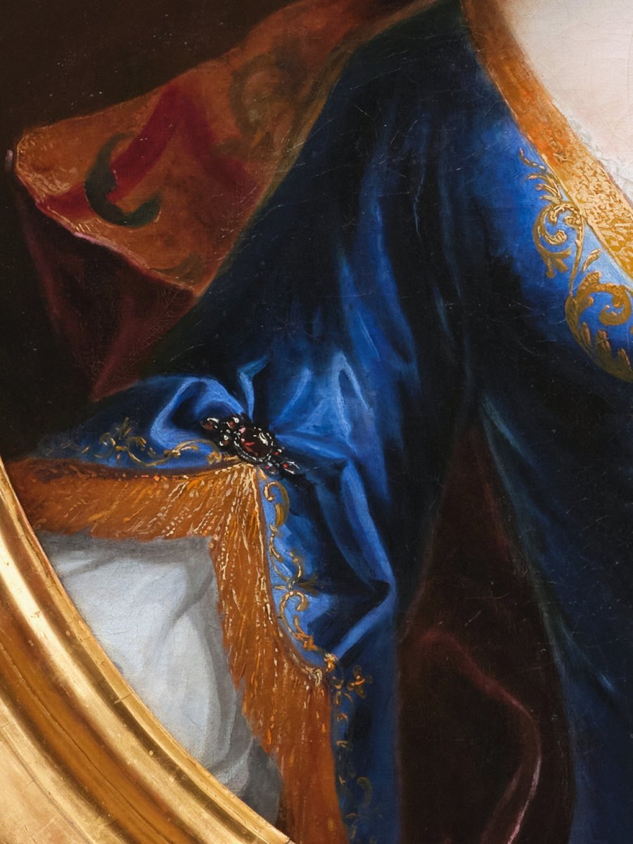 Portrait de la comtesse de Hombourg, atelier de Nicolas de Largillièrre, début XVIIIème-photo-3