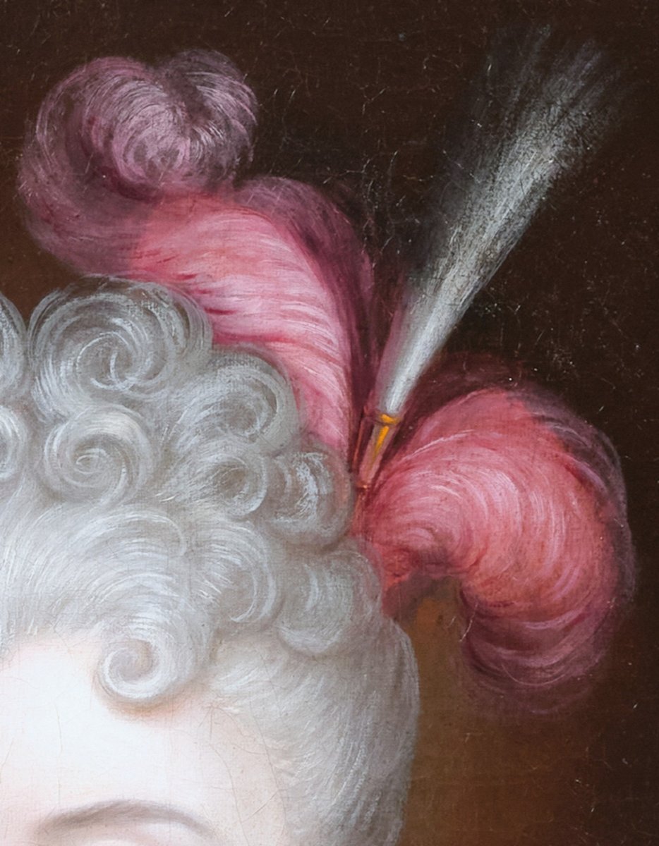 Portrait de la comtesse de Hombourg, atelier de Nicolas de Largillièrre, début XVIIIème-photo-6